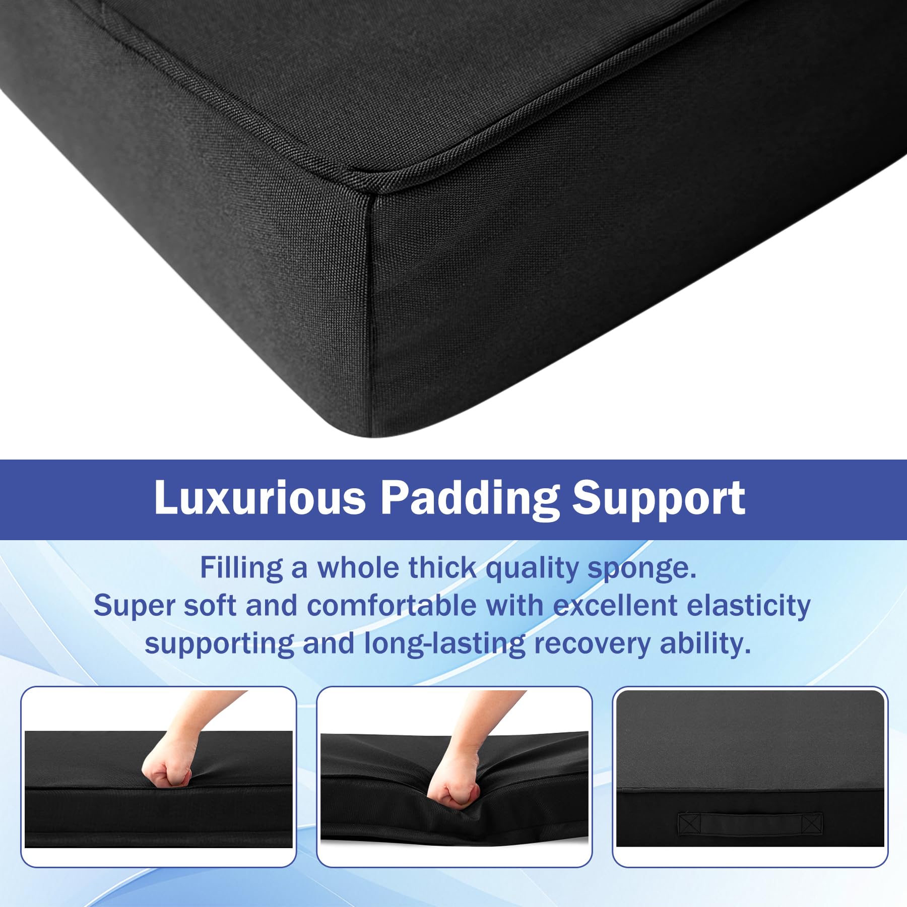 IASEAHK cushion on patio chair demonstrating comfort and improved outdoor seating