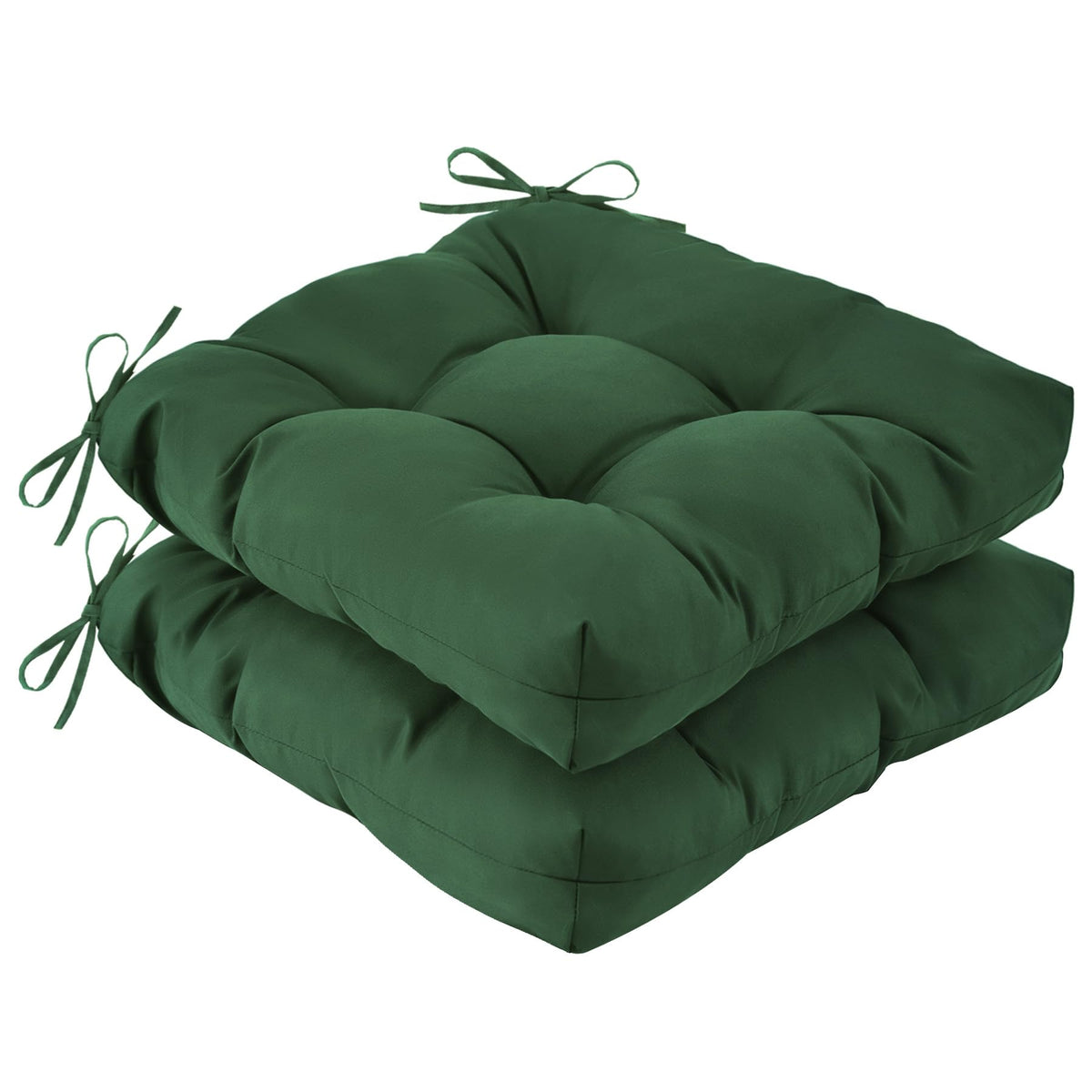 IASEAHK front view of dark green cushions showing neat fit and outdoor style