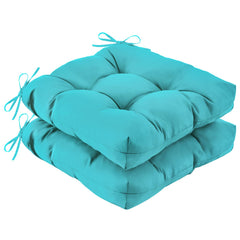 IASEAHK front view of teal cushions shows durable outdoor look and comfort