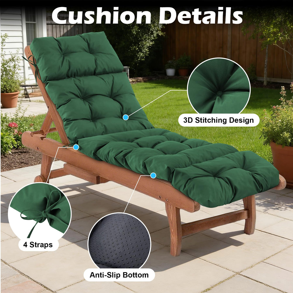 IASEAHK cushion on patio lounger demonstrating comfort and outdoor use