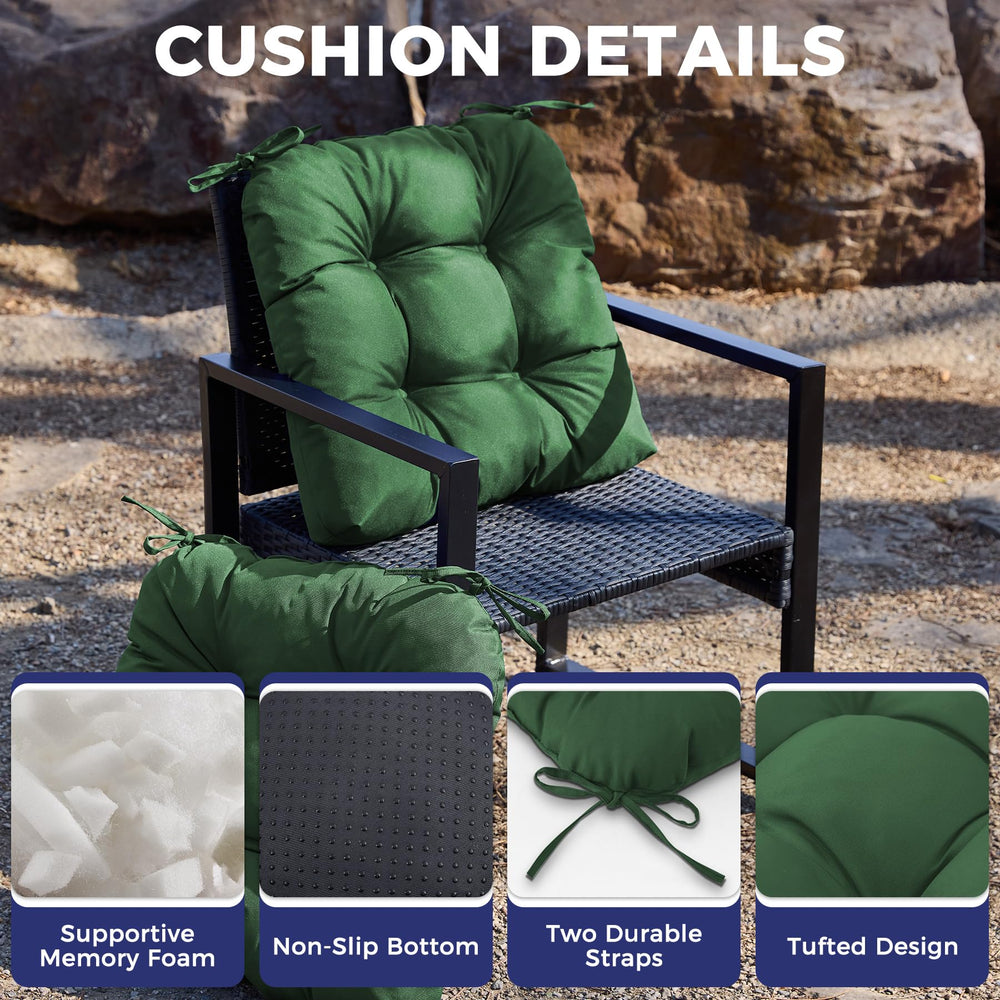 IASEAHK side profile showing 4-inch thickness for supportive outdoor seating