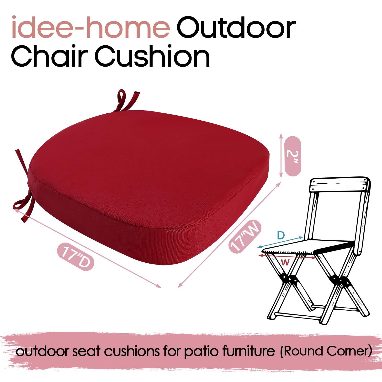 idee-home water splashing on cushion edge illustrating water-resistant cover protection