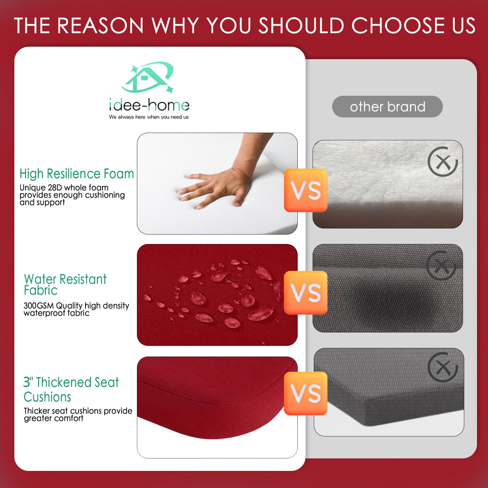 idee-home hidden zipper detail on cover for easy removal and convenient cleaning