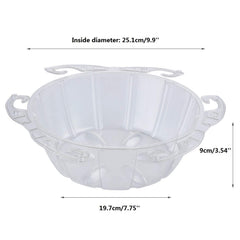 Idyllize hook closeup detail securing saucer to basket rim for stability