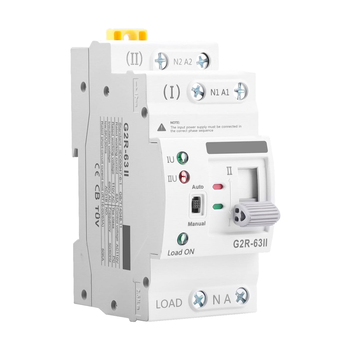 IGEYAPA front view showing compact ATS and clear markings, quick installation benefit