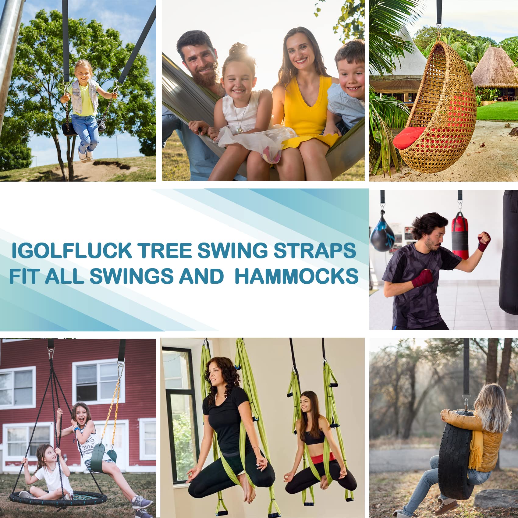 igolfluck hand holding strap to show length and portability for easy transport