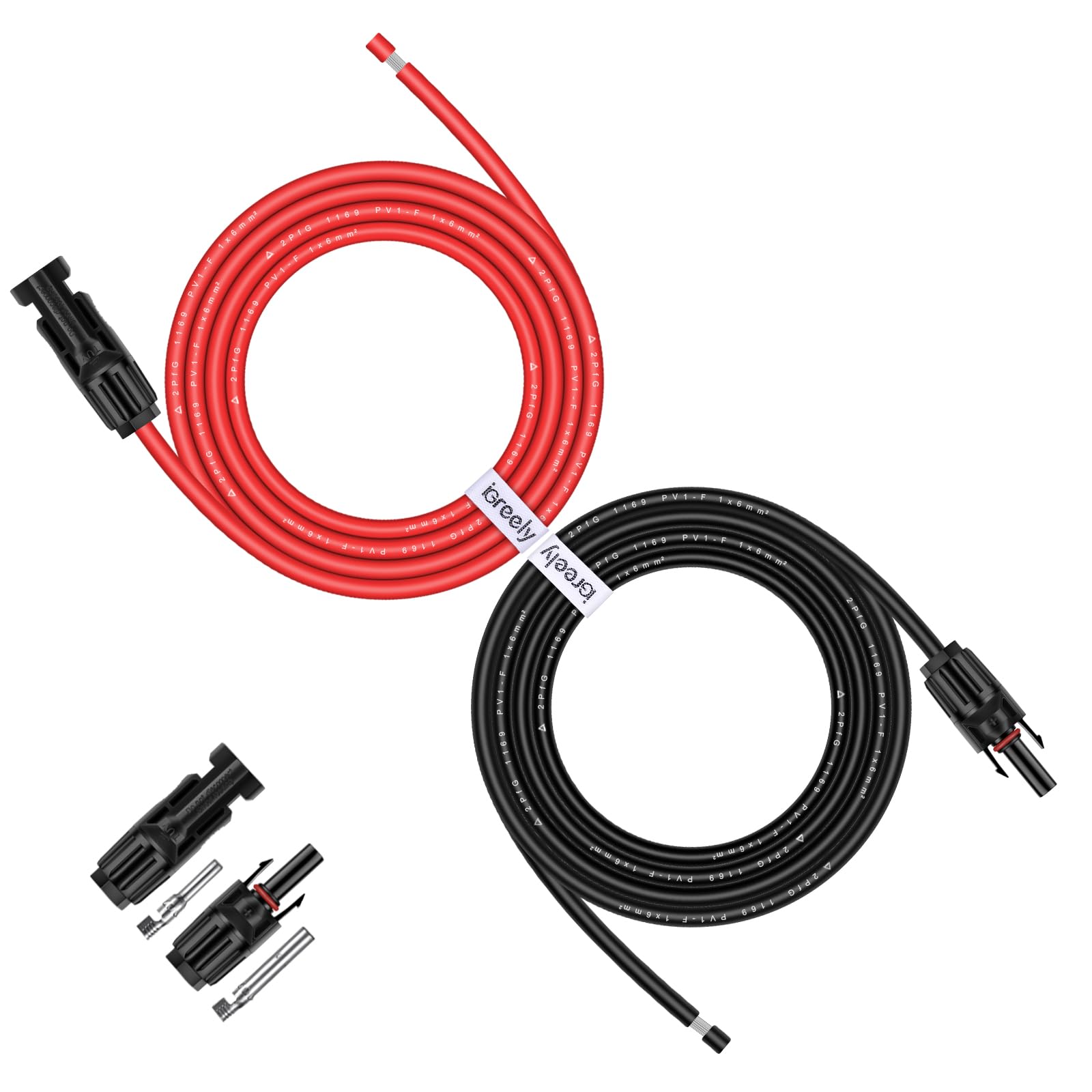 iGreely front packaging showing 10ft 10AWG cables and benefits