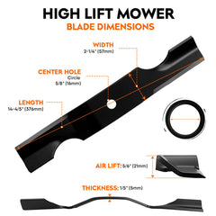 ILONPA center hole detail showing 5/8 inch fit for common spindles