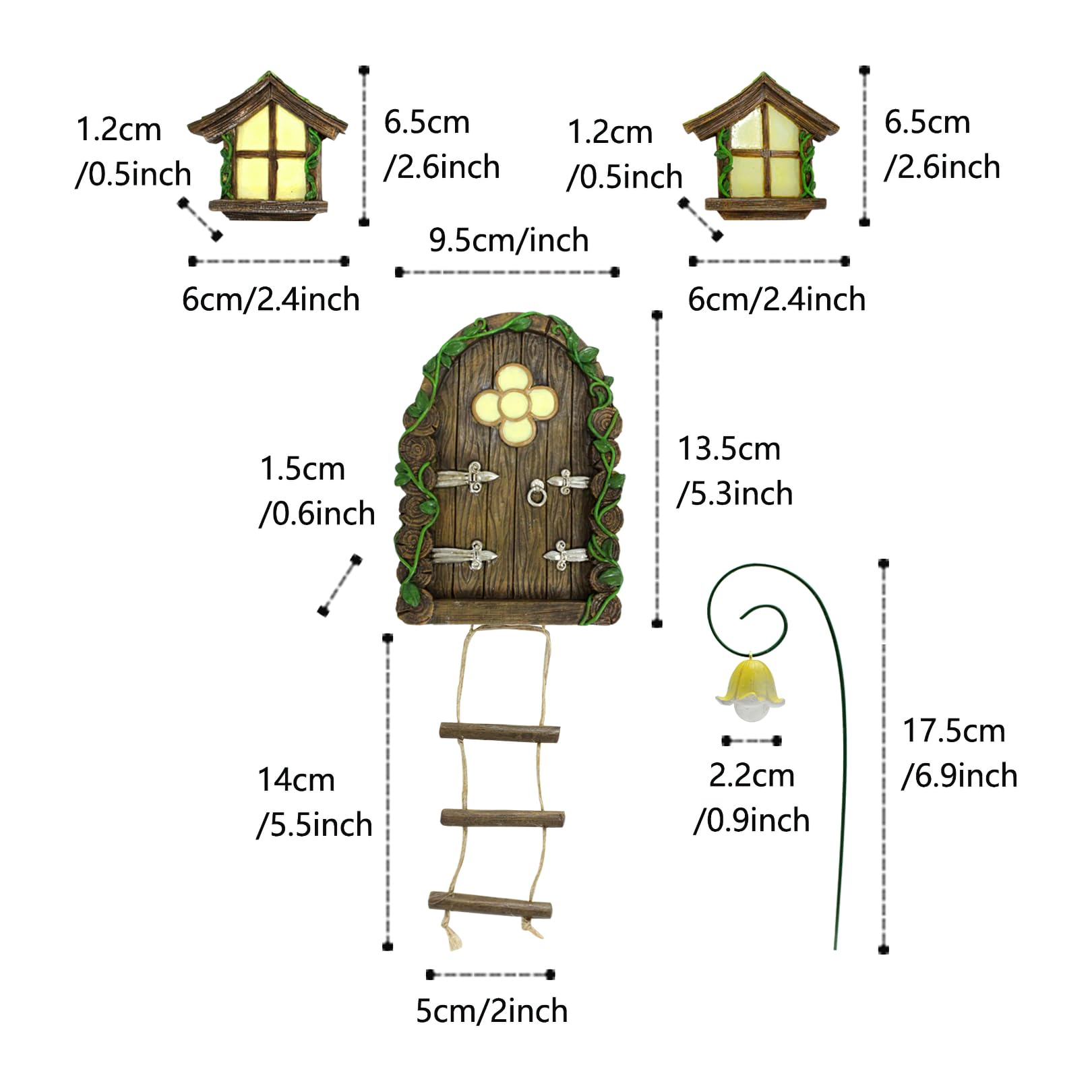 IMOFEE kit hardware and small ladder ready for easy outdoor installation