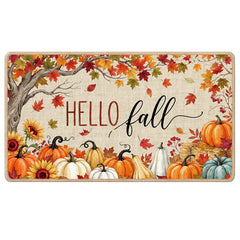 InIsaJace front view of autumn doormat adds seasonal curb appeal