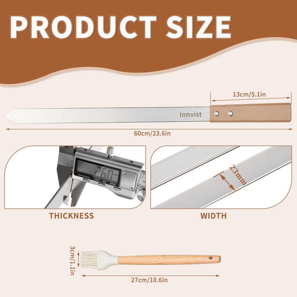 Innvist close-up of flat blade design preventing food rotation for even cooking