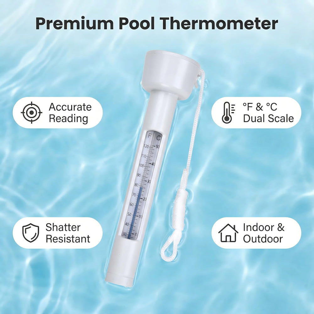 Inpool close-up of dial for easy-read temperature numbers benefit