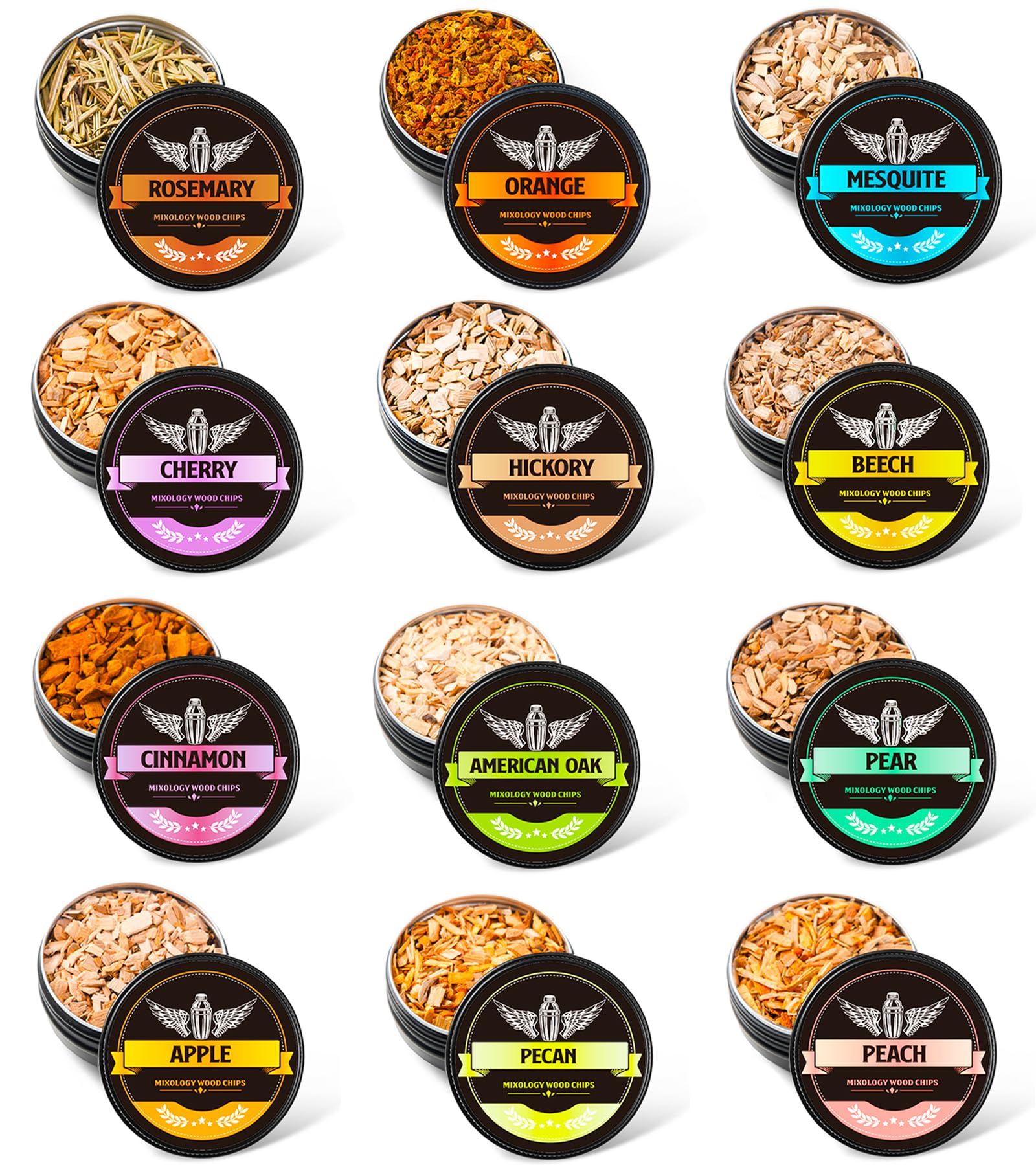INSISART front packaging showing the 12-flavor wood chip kit and benefits