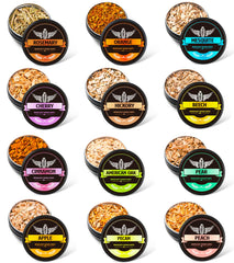 INSISART front packaging showing the 12-flavor wood chip kit and benefits