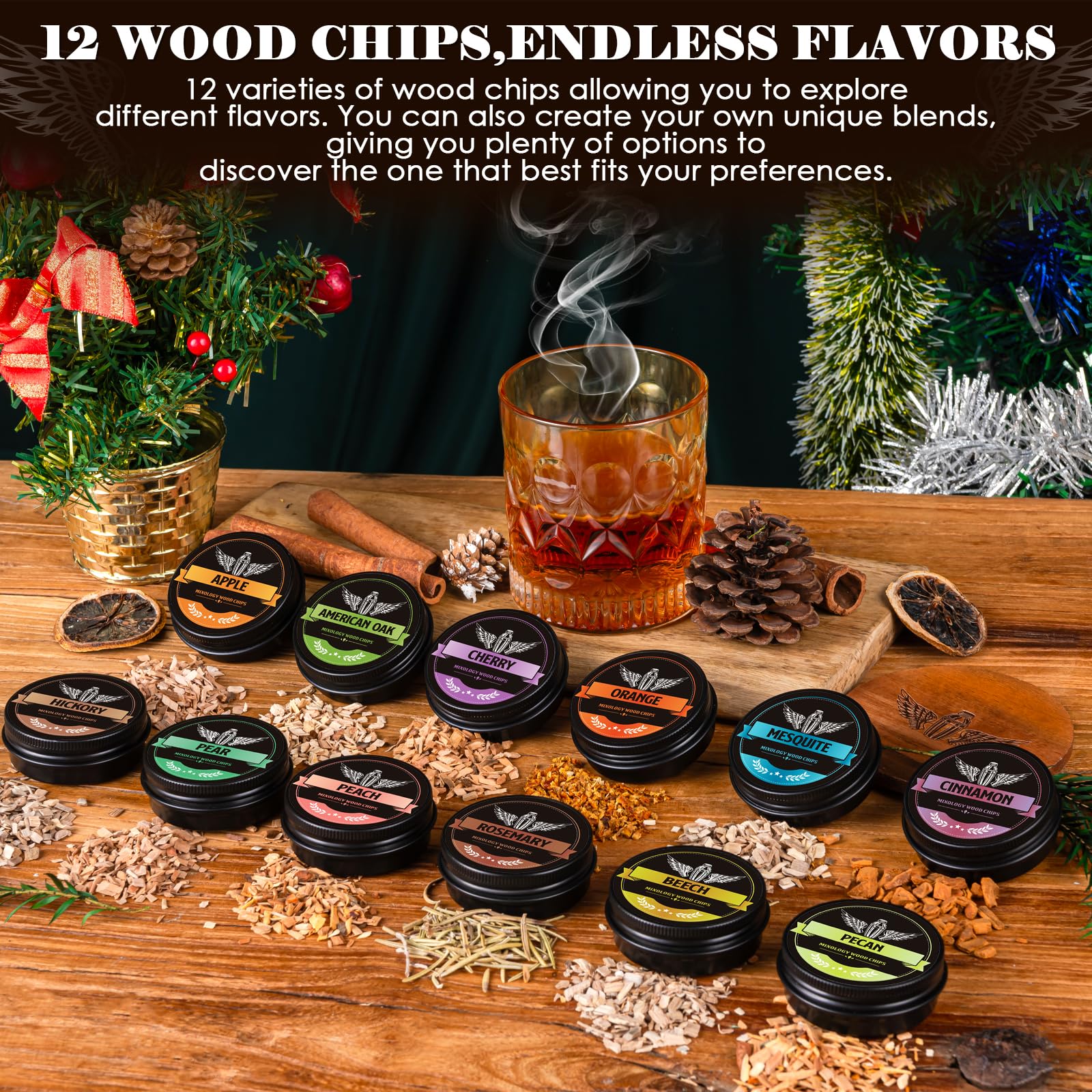 INSISART herbs and spices close-up with rosemary orange and cinnamon accents