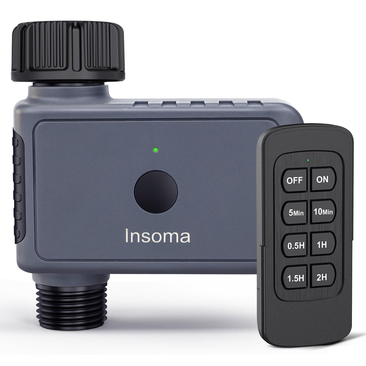 Insoma front view timer showing dial and connector, clear controls for easy scheduling