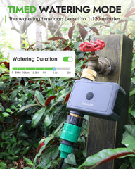 Insoma remote control in hand showing quick wireless valve activation benefit