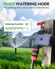 Insoma remote control in hand operating timer, convenient 164 ft wireless reach