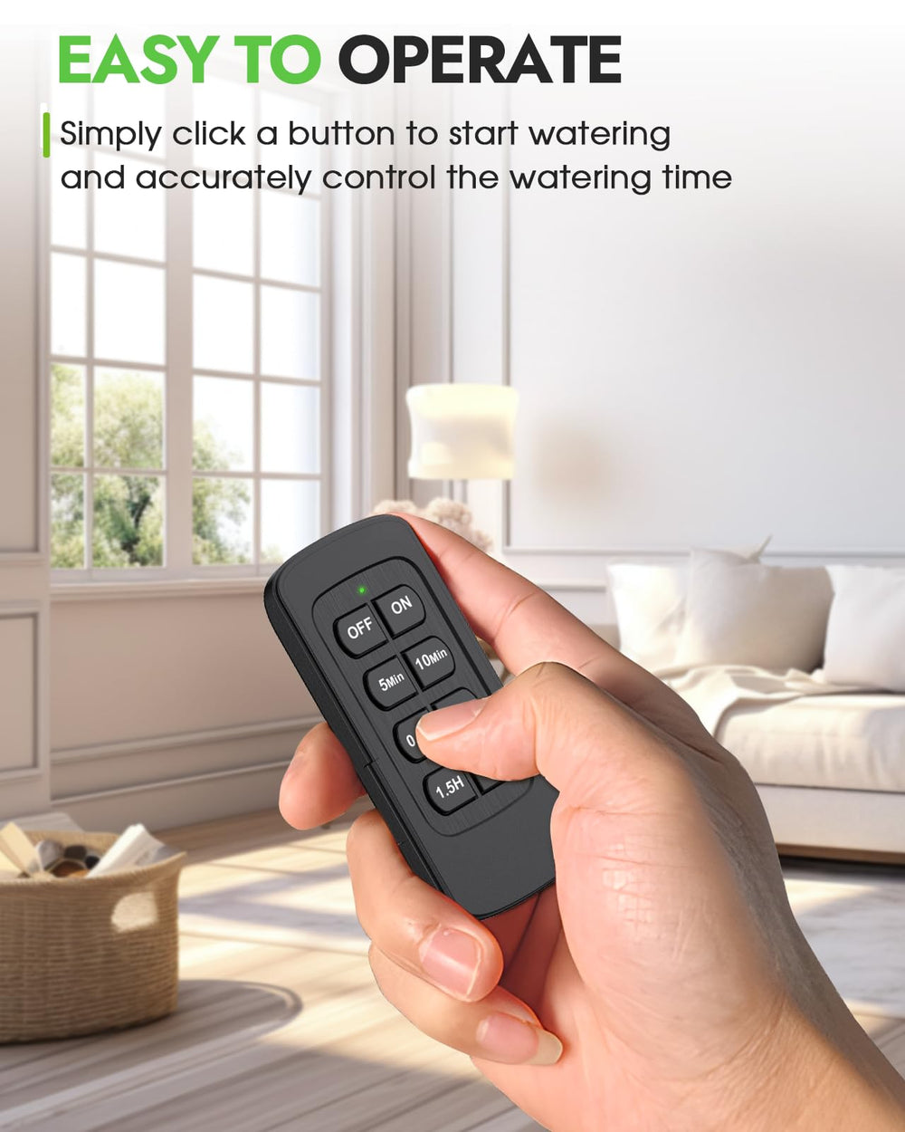 Insoma next to battery showing compact size and battery-powered convenience