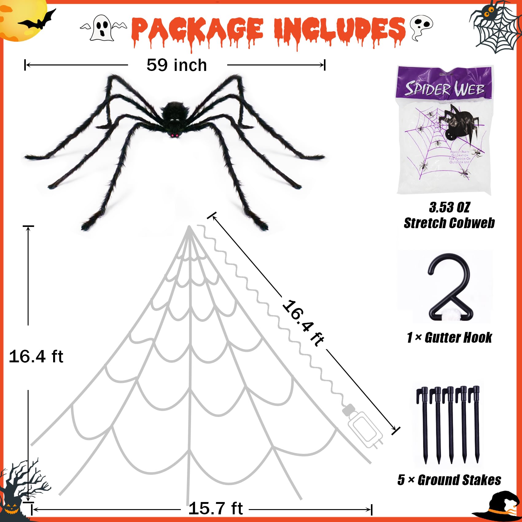 INST detail of 250 LEDs and lighting modes enhancing spooky ambience