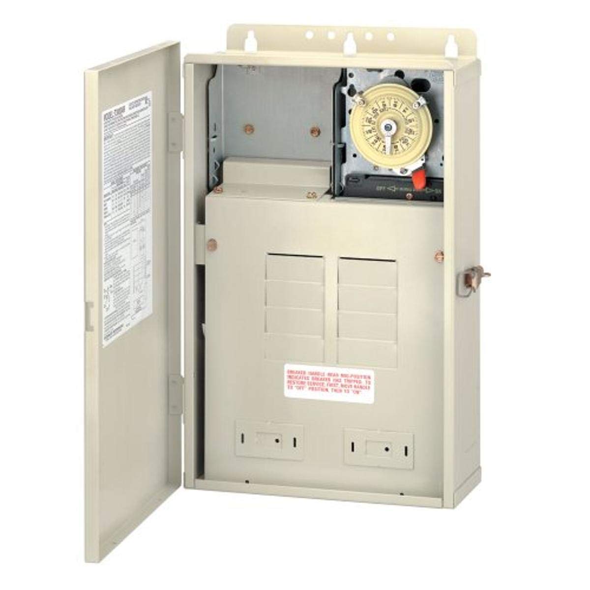 Intermatic T30004R front panel showing enclosure and timer for clean outdoor control