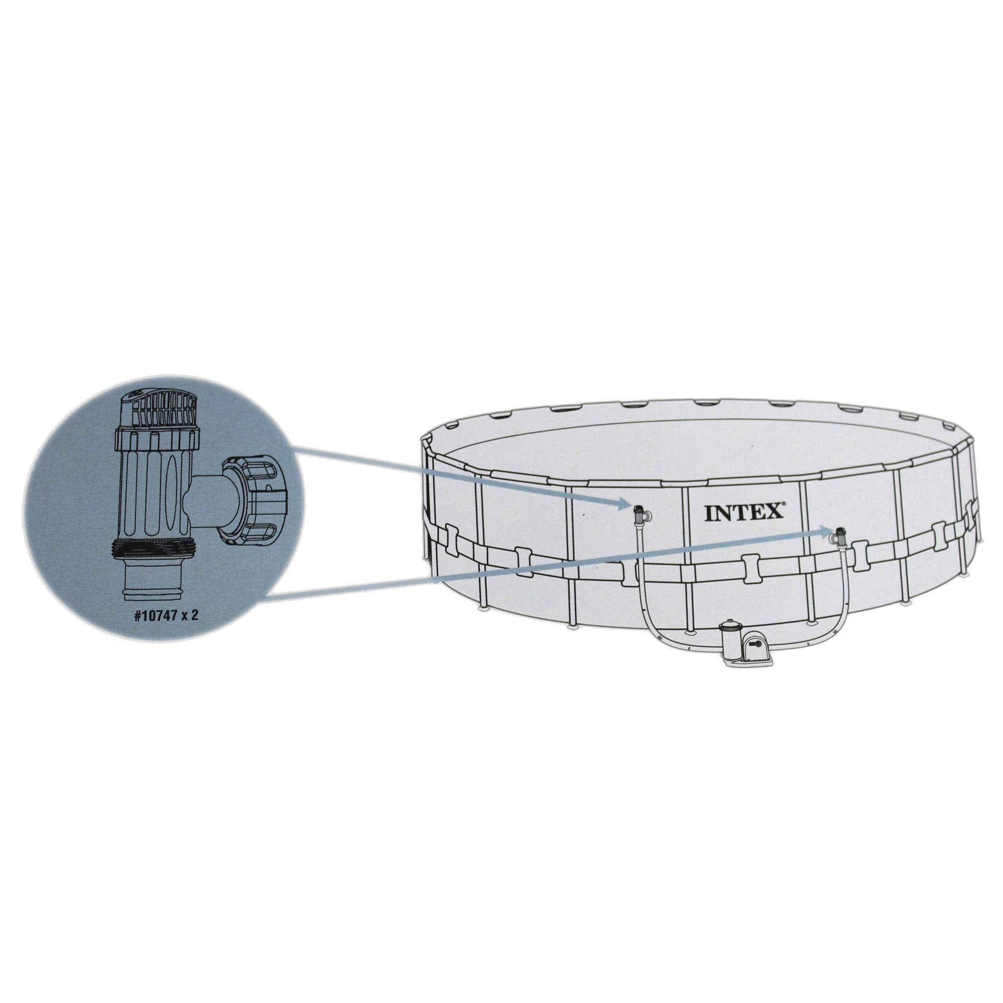 Intex installed plunger valve on pump demonstrating easy replacement and improved operation