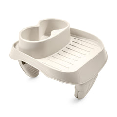 Intex PureSpa front view showing cup holder and tan finish for easy access