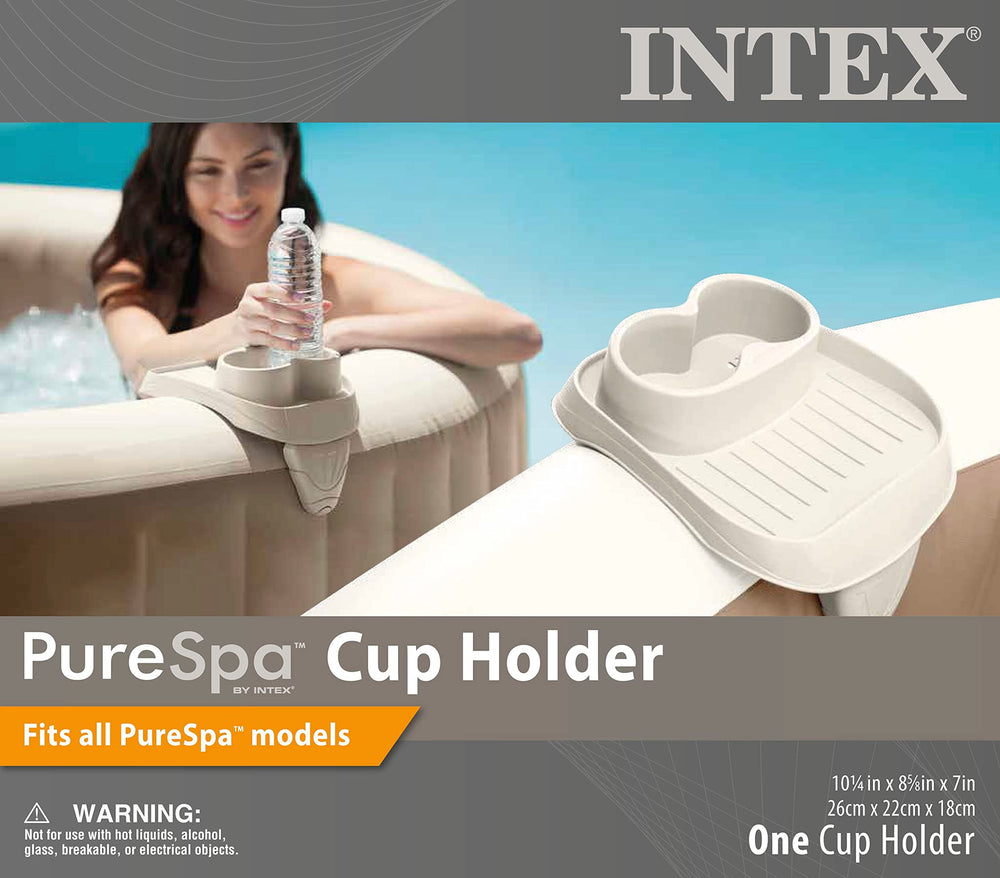 Intex PureSpa tray in backyard lifestyle setting enhancing relaxation setup