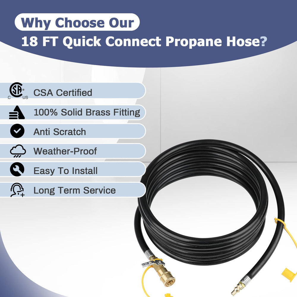 Iococee hose stretched to demonstrate full 18ft reach for flexible placement