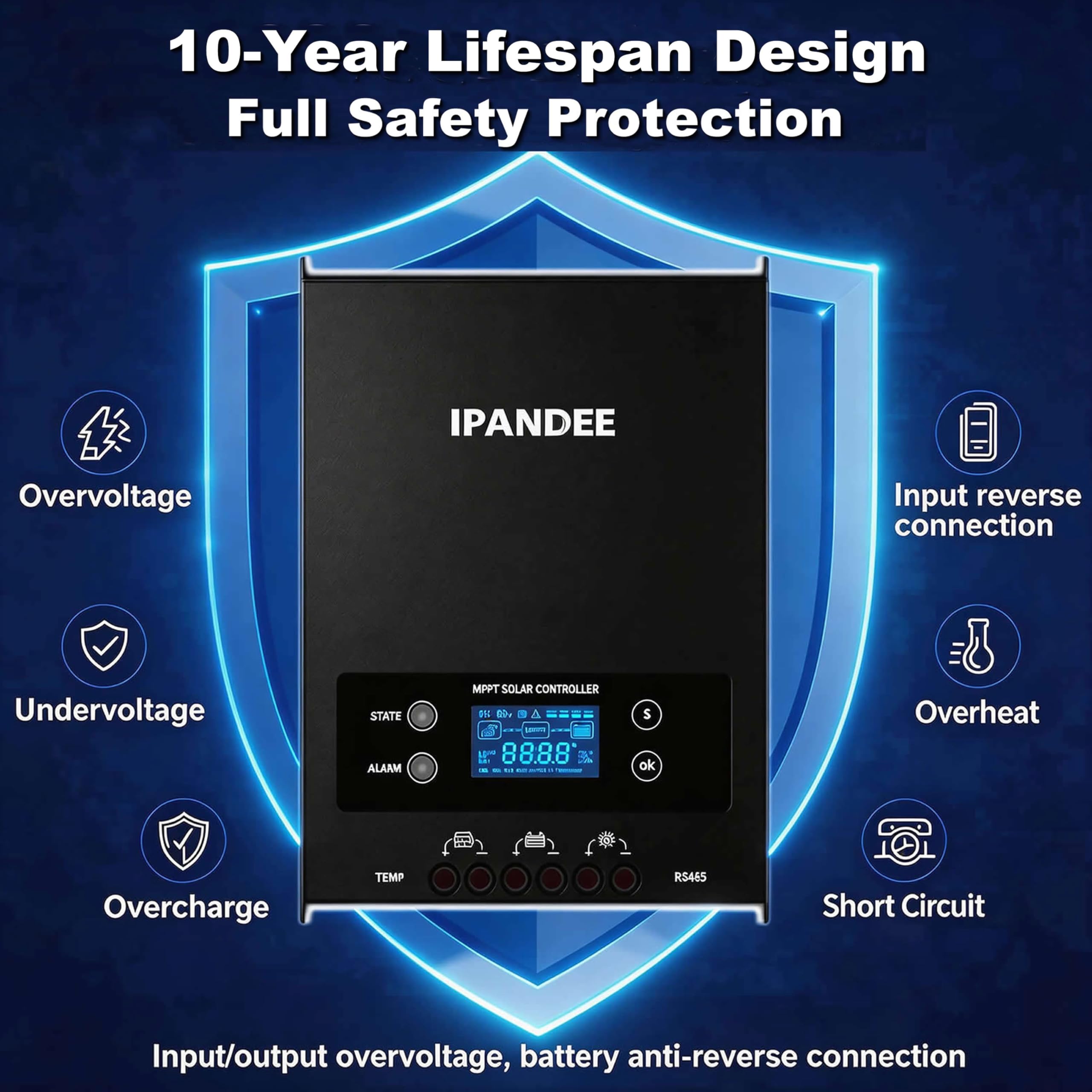 ipandee controller mounted inside an RV demonstrating compact space-saving installation