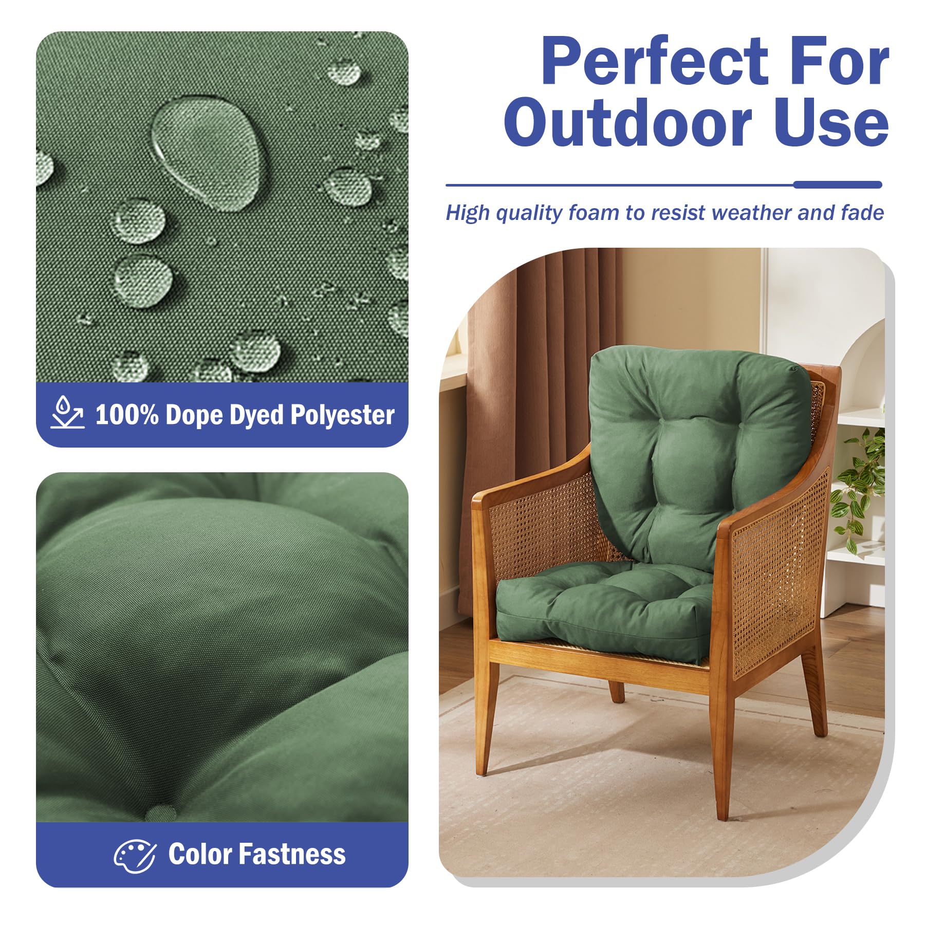 IPYNBAP cushion back with adjustable ties for a secure fit on chairs