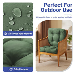 IPYNBAP cushion back with adjustable ties for a secure fit on chairs