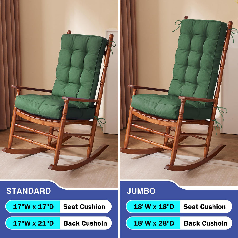 IPYNBAP cushions installed on porch rocker showing improved comfort and outdoor use