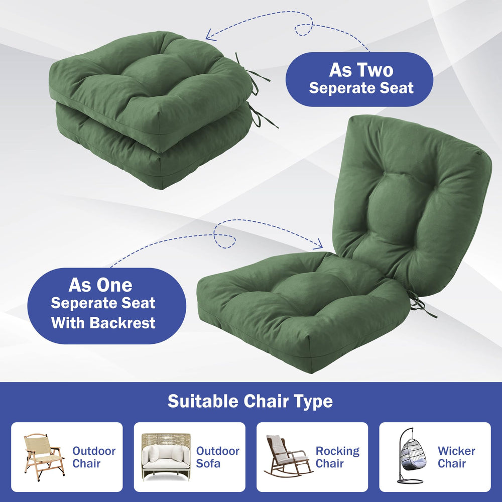 IPYNBAP cushion placed on outdoor dining chair illustrating real-world use