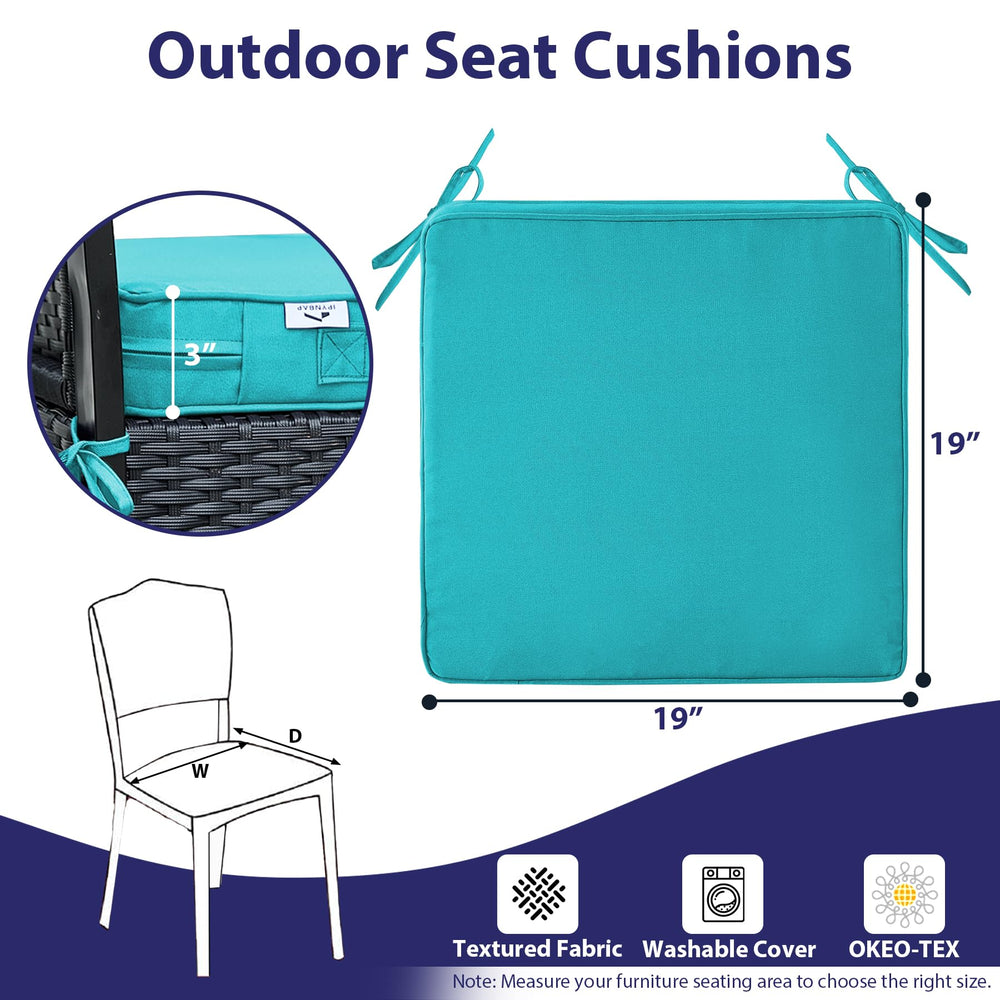 IPYNBAP cushions on patio dining chairs staging comfortable outdoor setting