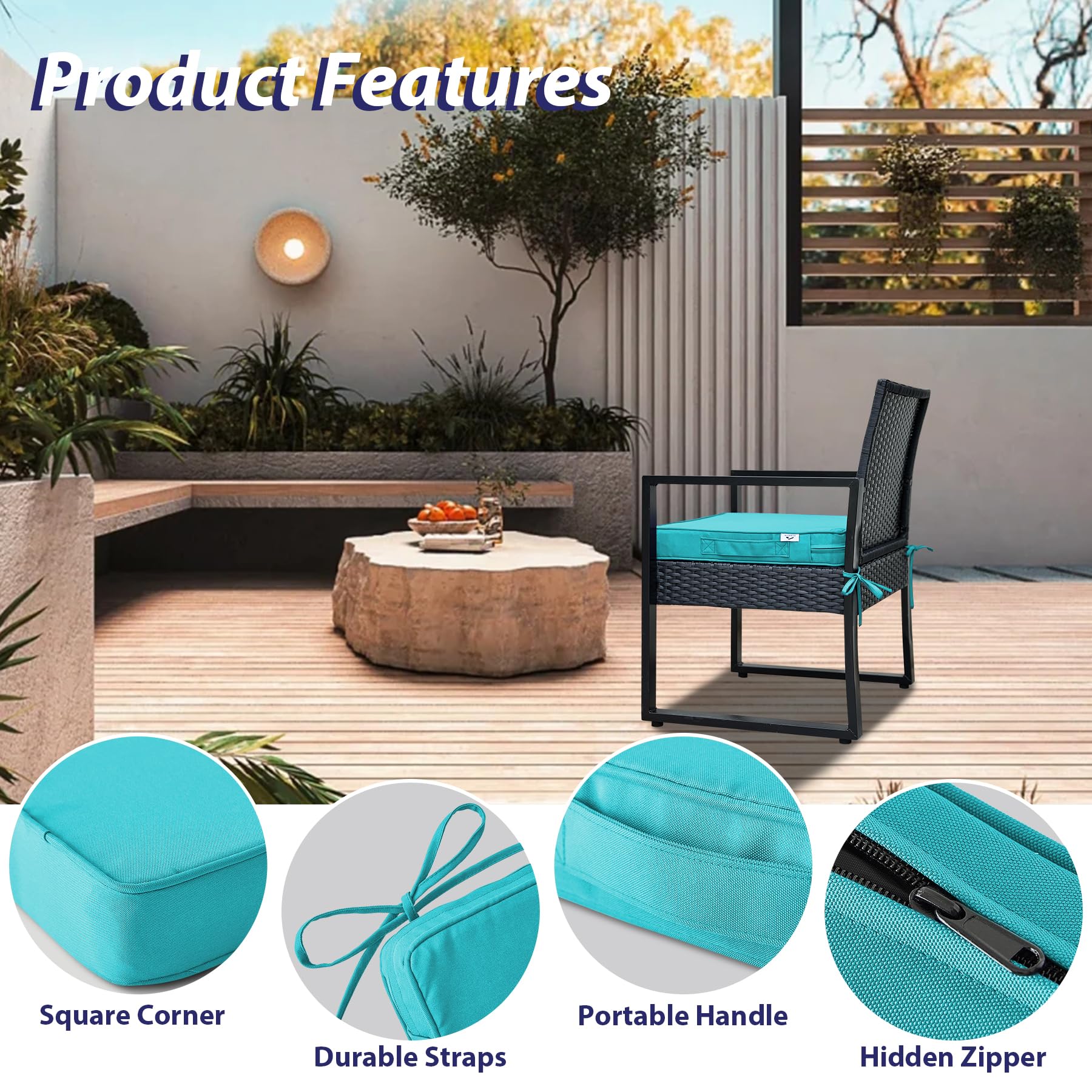 IPYNBAP ties and carry handle on cushion for secure placement and portability