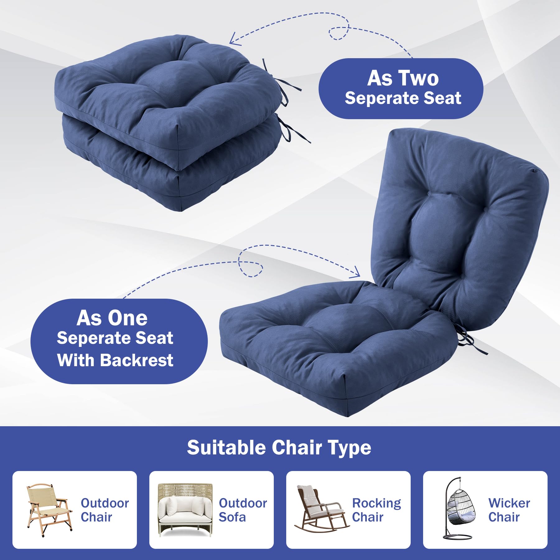 IPYNBAP vacuum-packed cushions unboxed to show quick shape recovery