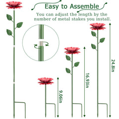 IRmm view of stake and stem connection showing sturdy assembly and garden stability benefit