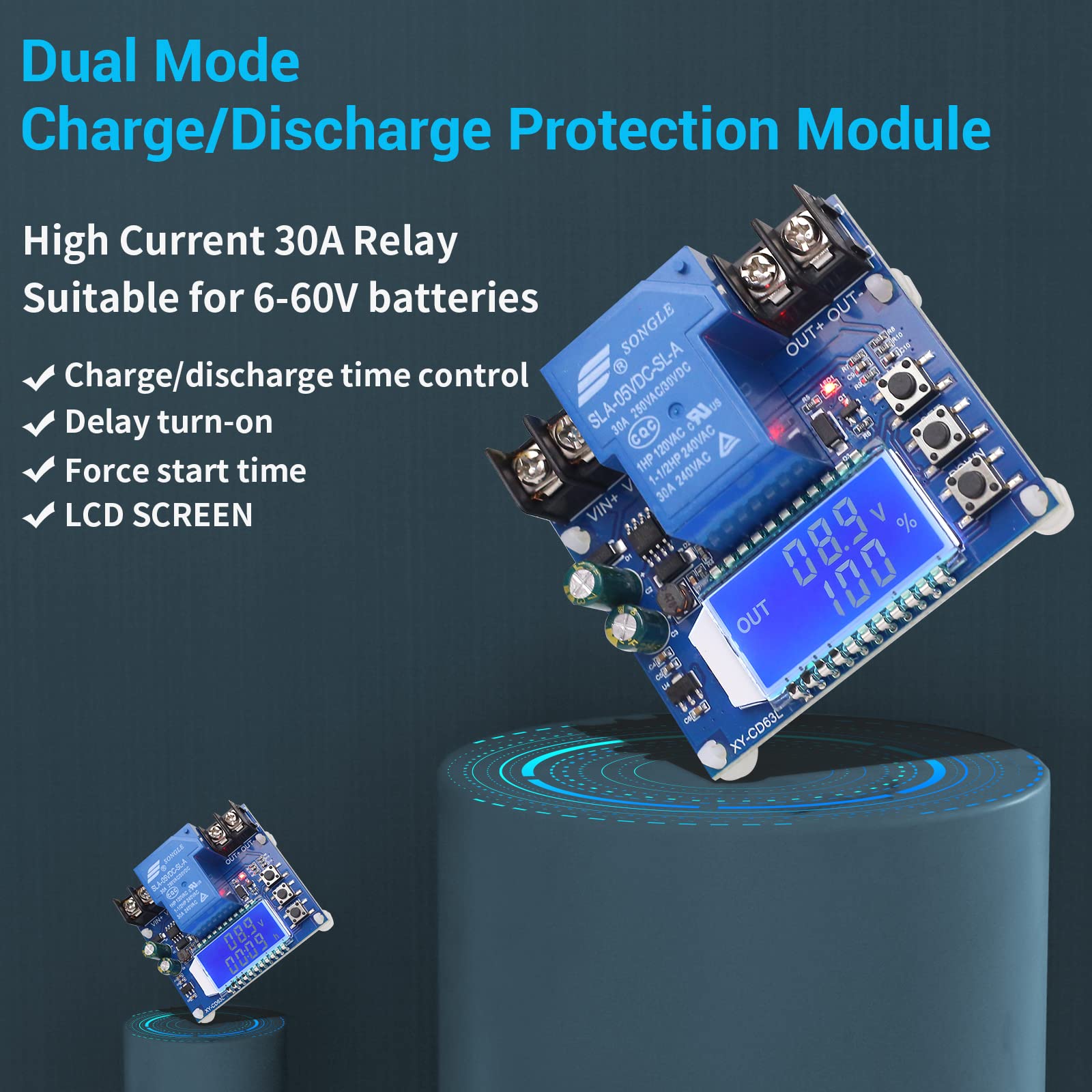 IS ICSTATION relay and terminals closeup showing sturdy 30A connection reliability