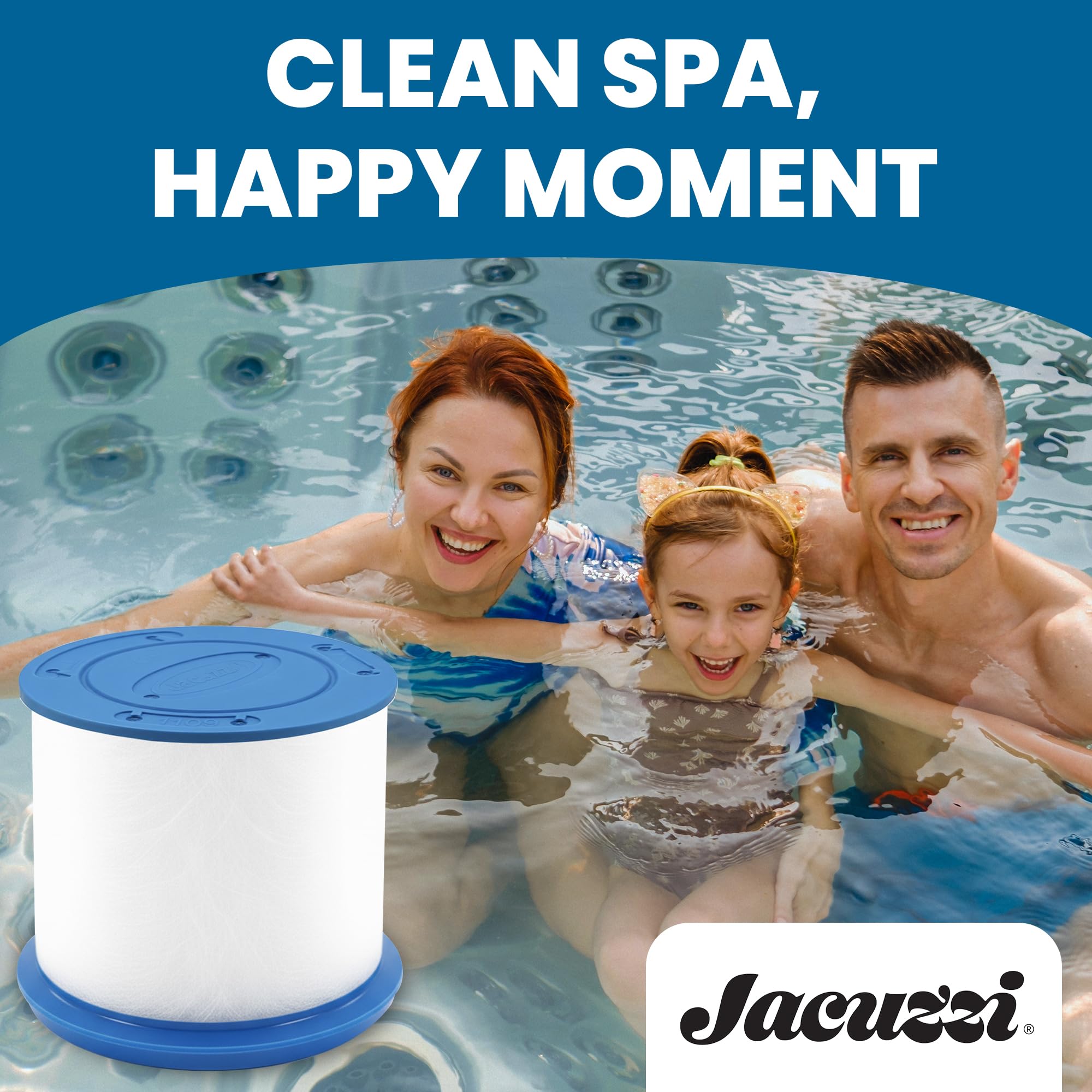 Jacuzzi cartridge label and part number view ensuring correct model compatibility
