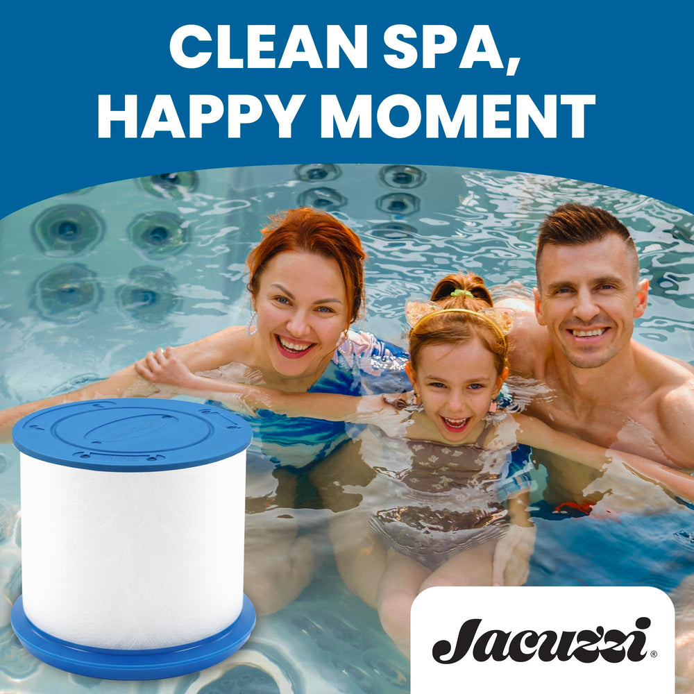 Jacuzzi cartridge label and part number view ensuring correct model compatibility