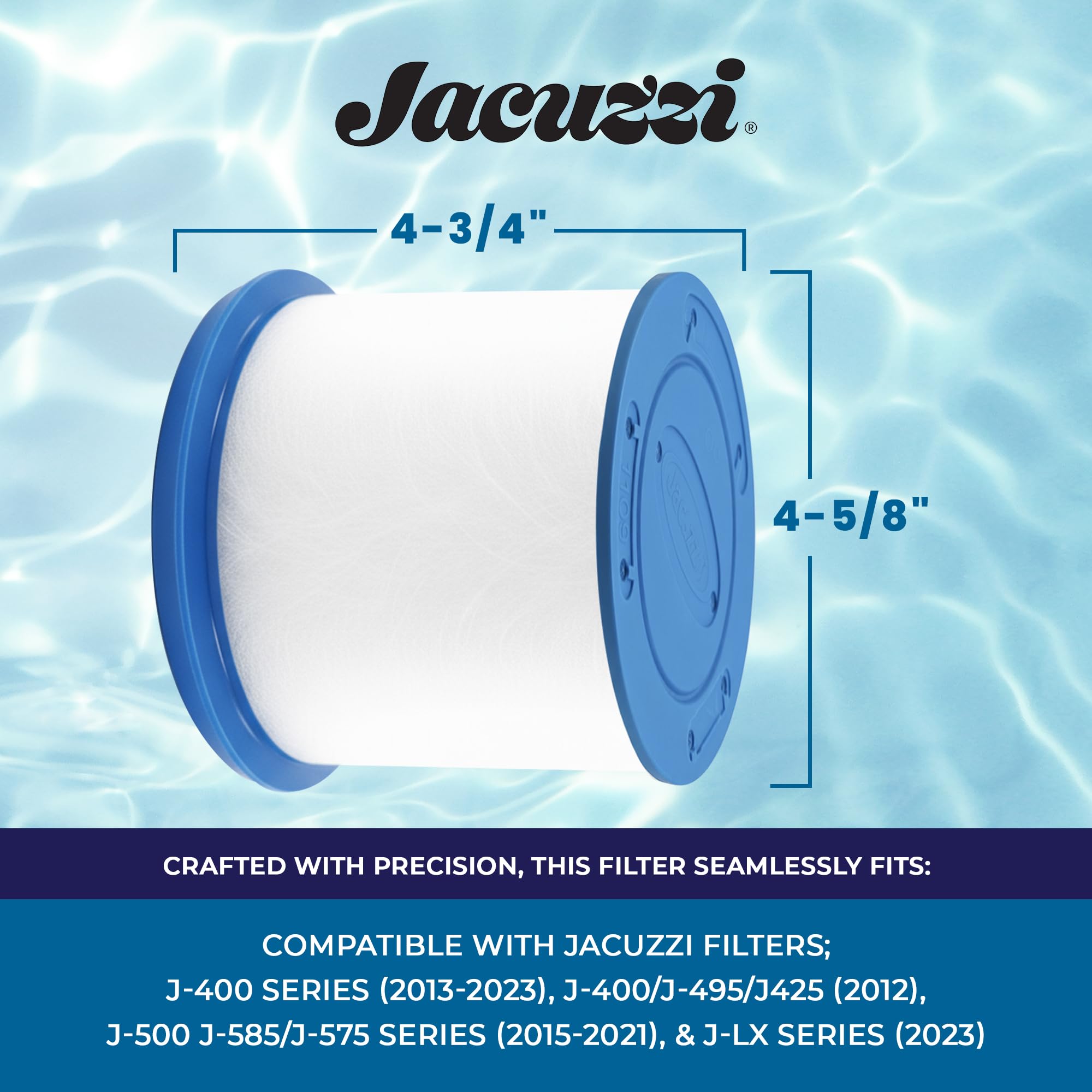 Jacuzzi cartridge installed in spa housing illustrating simple fit and reliable flow