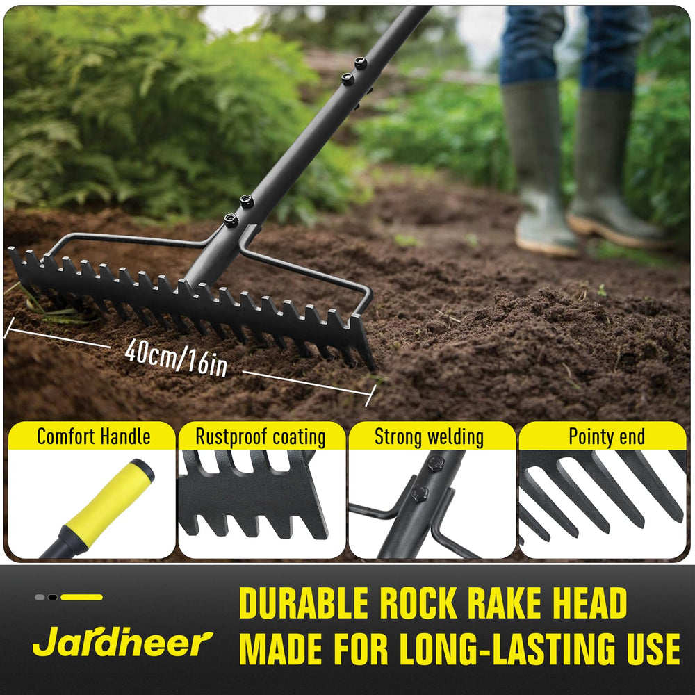 Jardineer triple-welded head detail showing secure joint for heavy-duty use