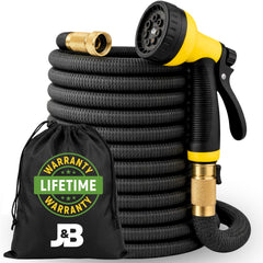 J&B front view of XpandaHose showing compact design and easy storage benefit