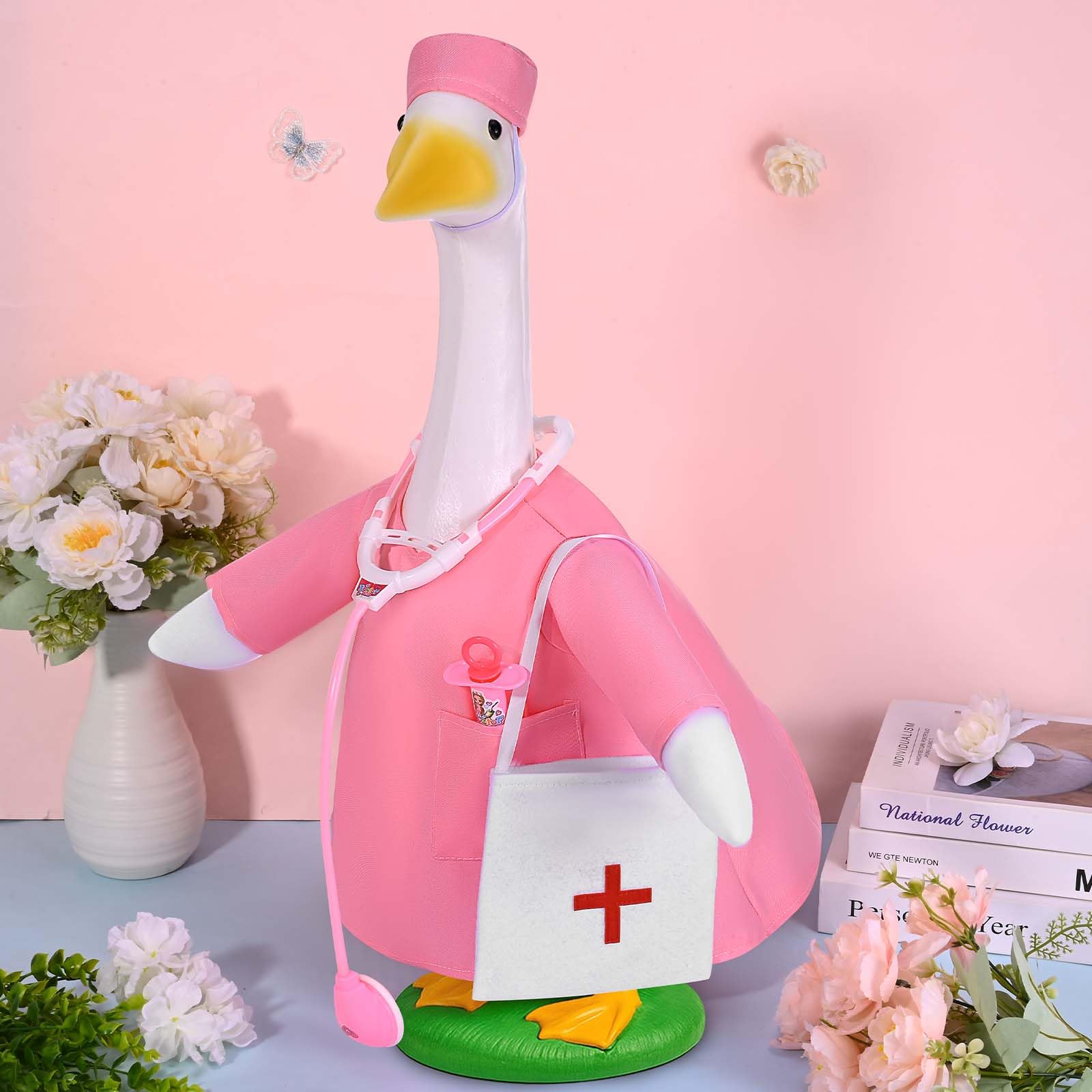 JcHrmers porch goose in a clinic-style porch scene offering welcoming atmosphere