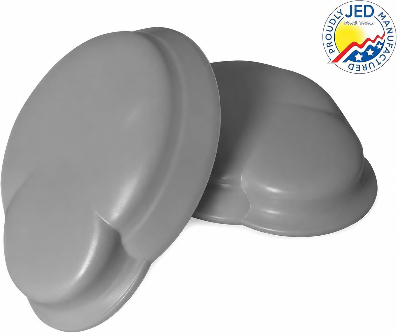 JED Pool Tools next to ruler showing 3-inch sizing for accurate fit and easy planning