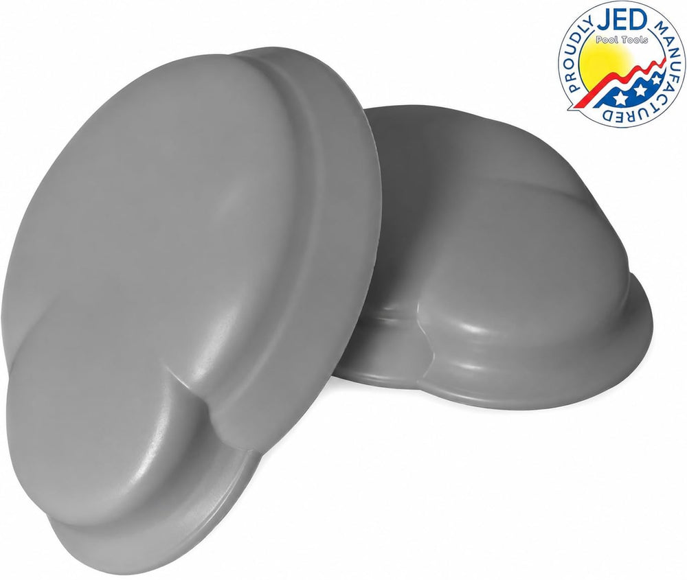 JED Pool Tools next to ruler showing 3-inch sizing for accurate fit and easy planning