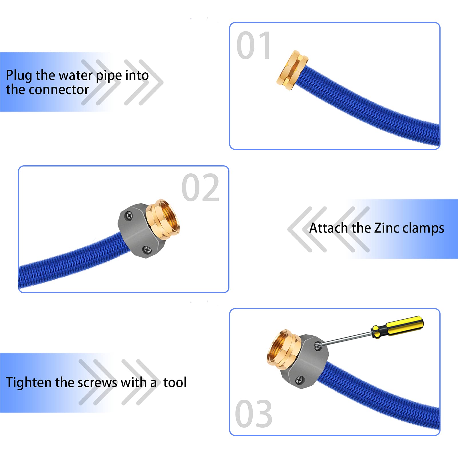 Jeeker zinc clamp and stainless screw detail showing sturdy grip and rust-resistant fastening