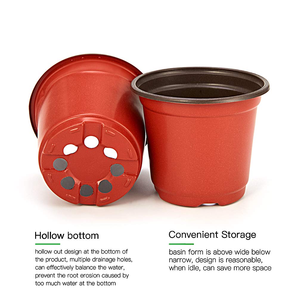 JERIA pots with labels filled with soil showing organization and easy ID