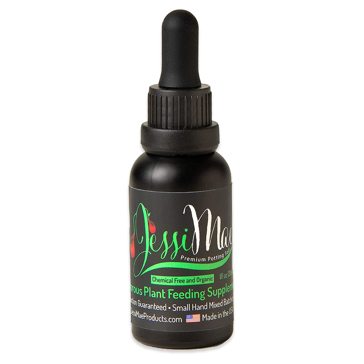 Jessi Mae bottle front label showing product name and 30 ml size, clear brand visibility and benefit